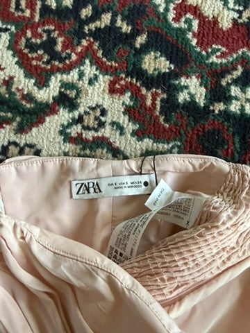 Zara blush pink strapless top