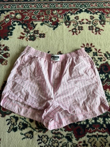 Victoria’s Secret pink boxer shorts
